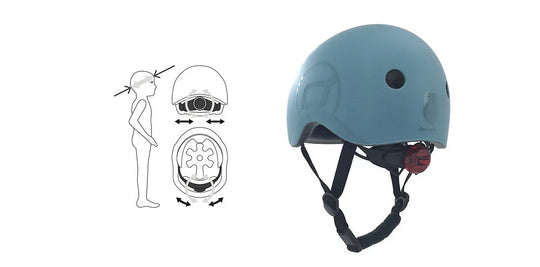 Scoot & Ride | Hjelm - Steel | S-M - Torgunns Barneklær AS