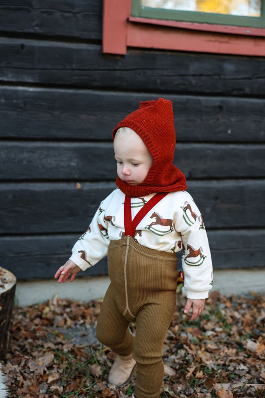 Silly Silas | Acorn Brown × Maple Leaf Strømpebukse/Leggings | Torgunns Barneklær AS