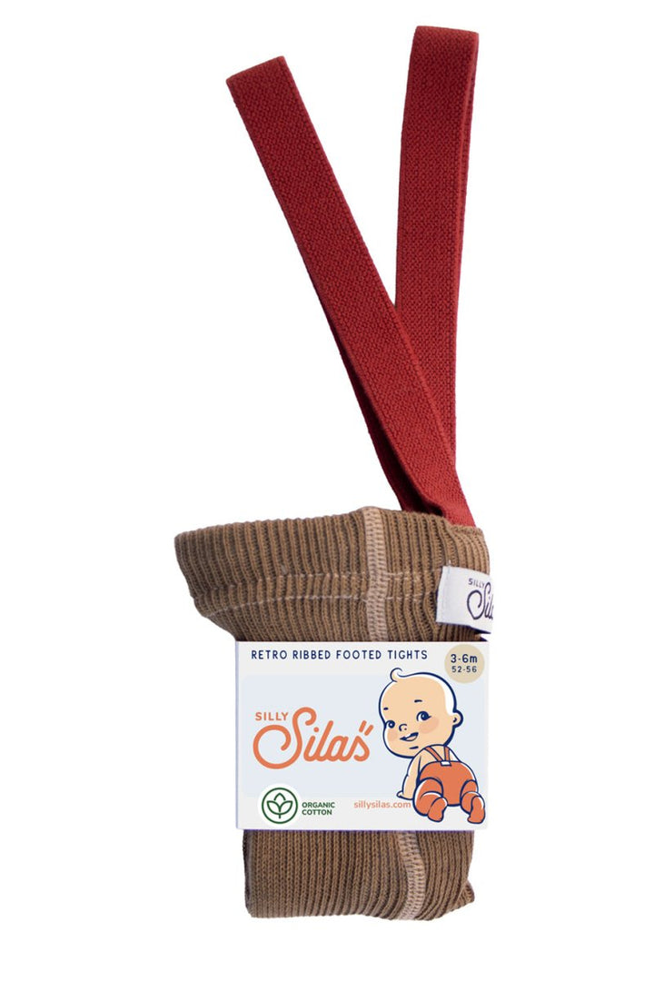 Silly Silas | Acorn Brown × Maple Leaf Strømpebukse/Leggings | Torgunns Barneklær AS