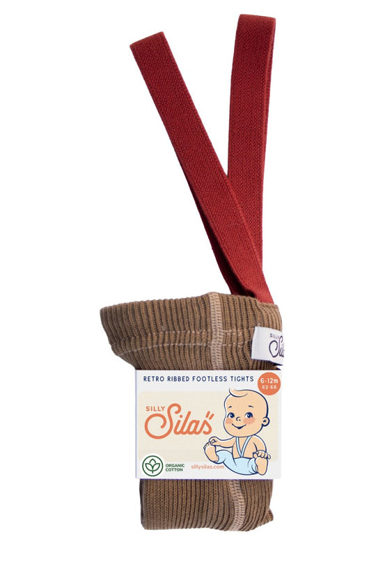 Silly Silas | Acorn Brown × Maple Leaf Strømpebukse/Leggings | Torgunns Barneklær AS