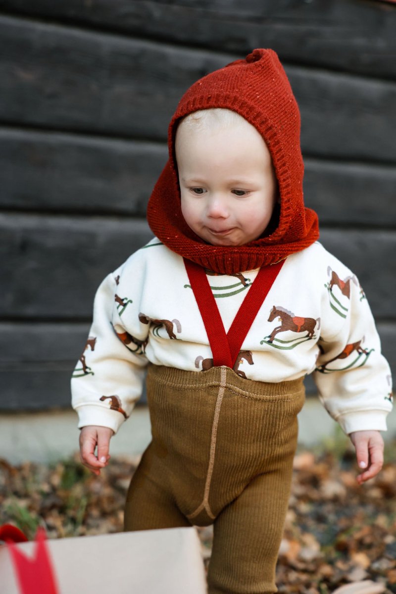 Silly Silas | Acorn Brown × Maple Leaf Strømpebukse/Leggings | Torgunns Barneklær AS