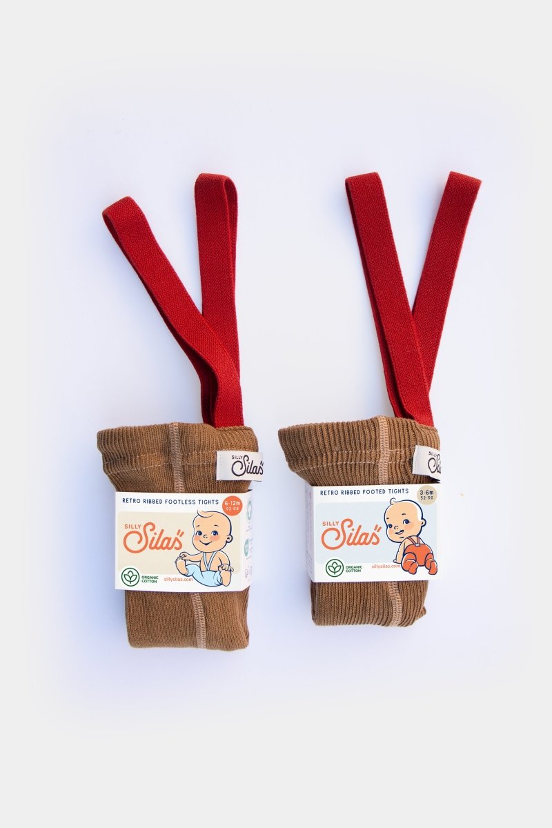 Silly Silas | Acorn Brown × Maple Leaf Strømpebukse/Leggings | Torgunns Barneklær AS