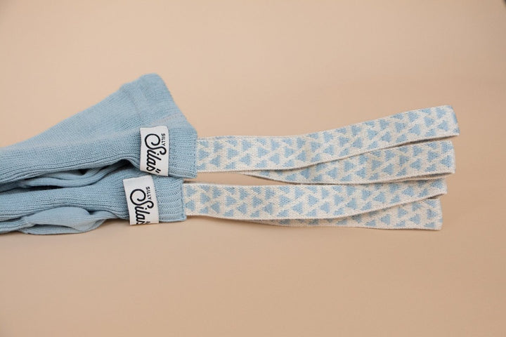 Silly Silas® | Classic strømpebukse med seler – Misty Blue Patterned | Torgunns Barneklær AS