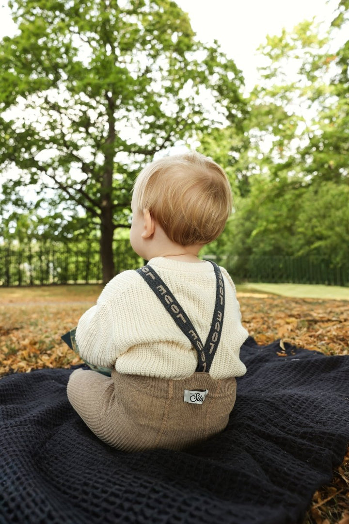 Silly Silas® | Classic strømpebukse med seler – Peanut Blend Patterned | Torgunns Barneklær AS