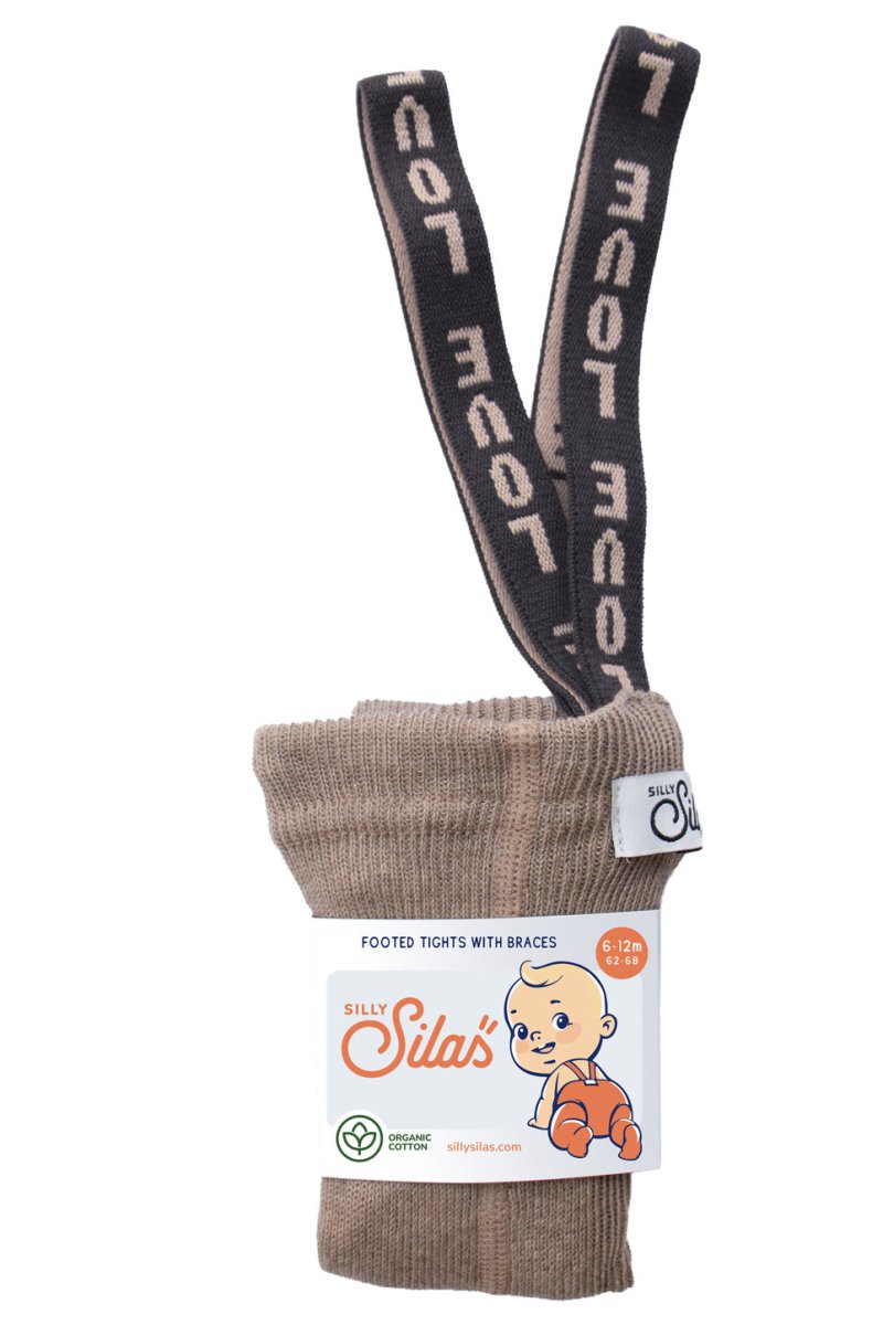 Silly Silas® | Classic strømpebukse med seler – Peanut Blend Patterned | Torgunns Barneklær AS