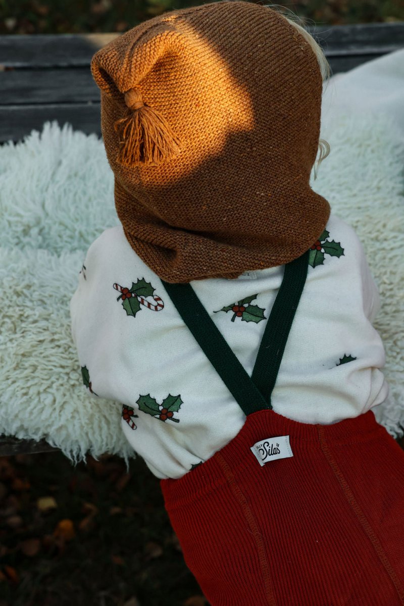 Silly Silas | Maple Leaf × Dark Forest Green Strømpebukse/Leggings | Torgunns Barneklær AS