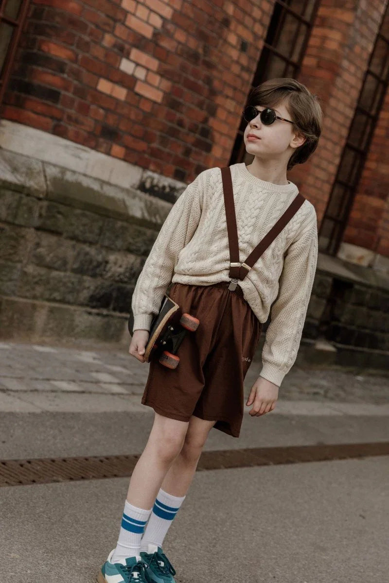 Silly Silas | Retro V Bukseseler - Chocolate Brown | Torgunns Barneklær AS