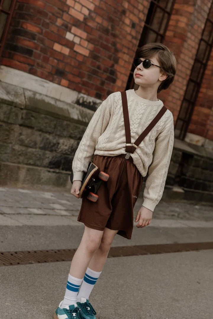Silly Silas | Retro V Bukseseler - Chocolate Brown | Torgunns Barneklær AS
