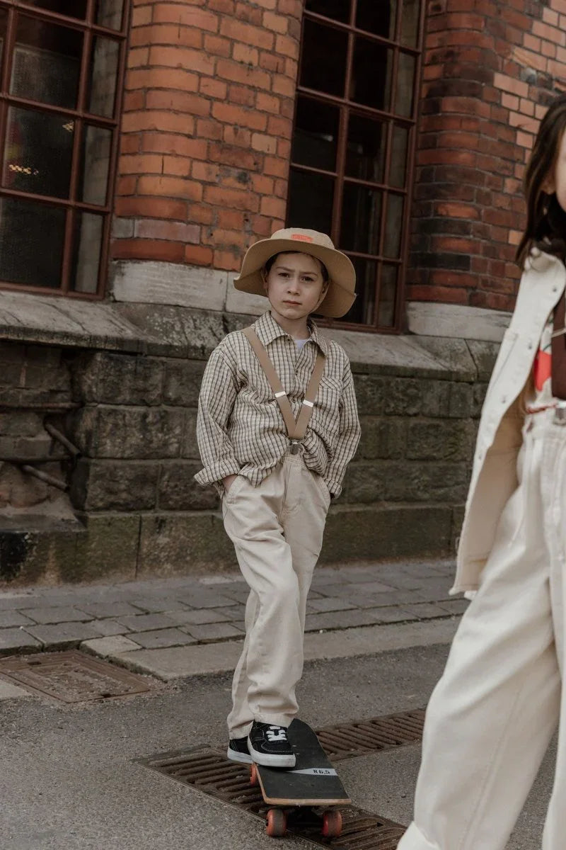 Silly Silas | Retro V Bukseseler - Sand Brown | Torgunns Barneklær AS