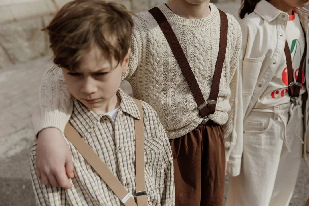 Silly Silas | Retro V Bukseseler - Sand Brown | Torgunns Barneklær AS