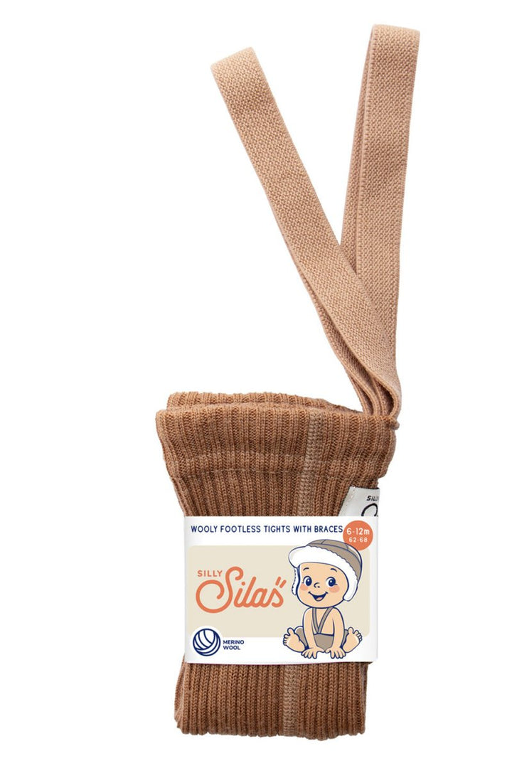Silly Silas® | Wooly leggings med seler – Cappuccino | Torgunns Barneklær AS