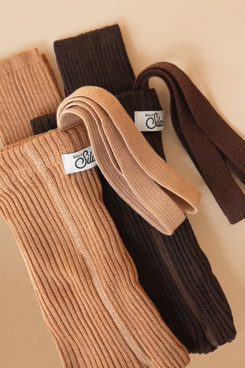 Silly Silas® | Wooly leggings med seler – Espresso Brown | Torgunns Barneklær AS
