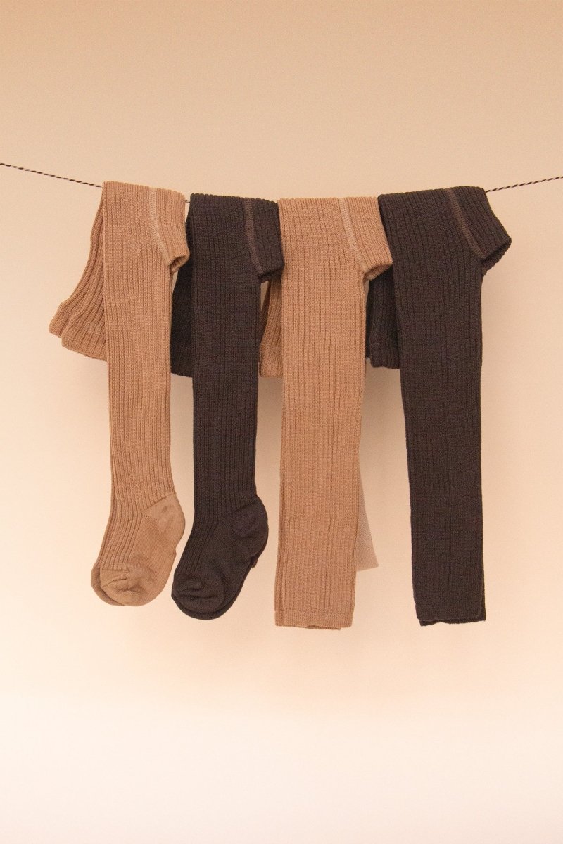 Silly Silas® | Wooly leggings med seler – Espresso Brown | Torgunns Barneklær AS
