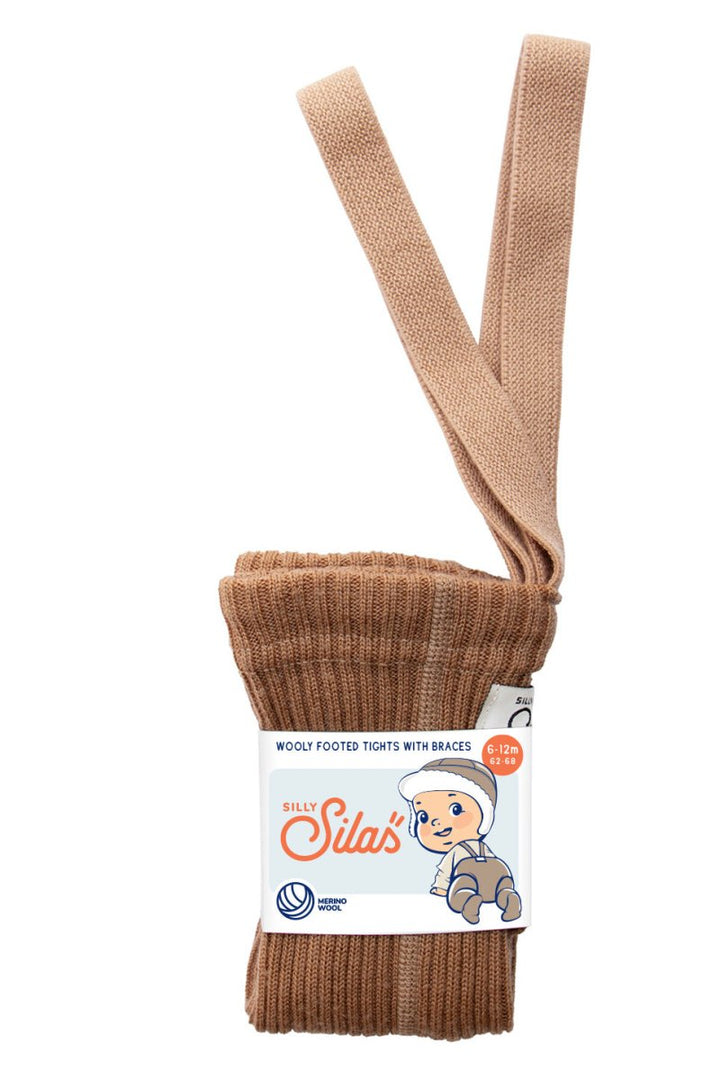 Silly Silas® | Wooly strømpebukse med seler – Cappuccino | Torgunns Barneklær AS