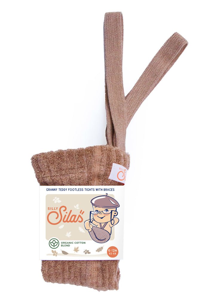 SillySilas® | Granny Teddy Leggings m/Seler - Light Brown | Torgunns Barneklær AS