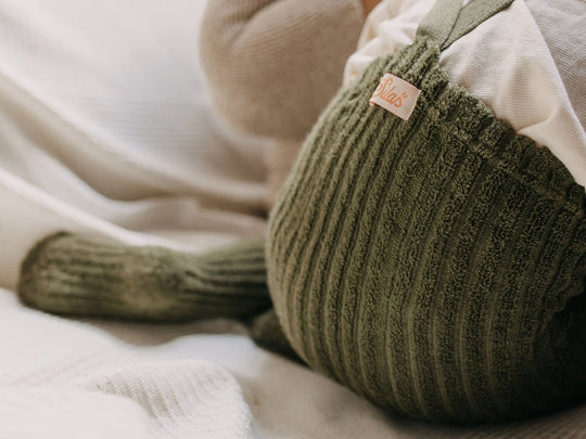 SillySilas® | Granny Teddy Strømpebukse m/seler - Olive | Torgunns Barneklær AS