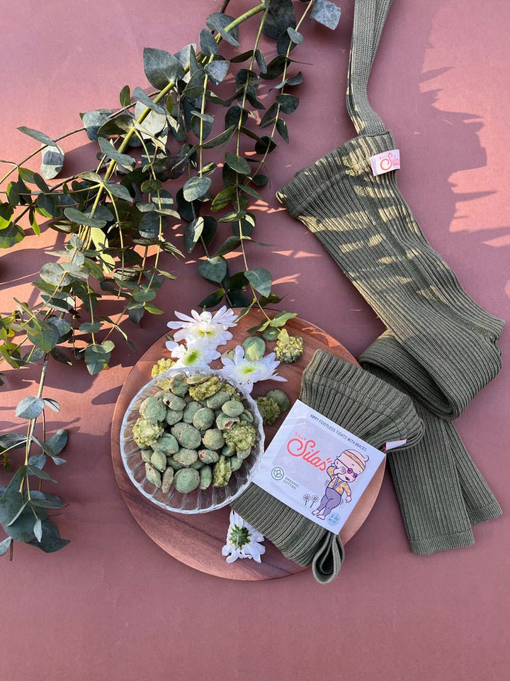 SillySilas® | Hippy Leggings m/seler - Olive | Torgunns Barneklær AS