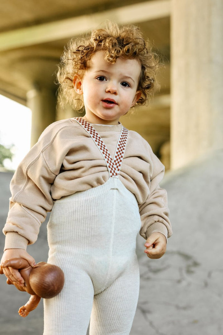 SillySilas® | Leggings m/Seler - Cream Blend Checked | Torgunns Barneklær AS