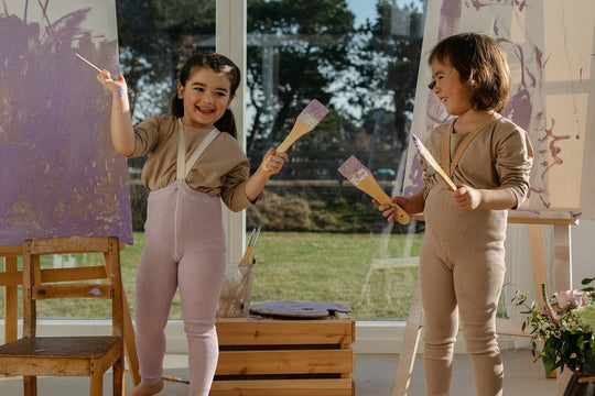 SillySilas® | Leggings m/Seler - Creamy Lavender | Torgunns Barneklær AS