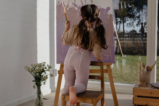 SillySilas® | Leggings m/Seler - Creamy Lavender | Torgunns Barneklær AS