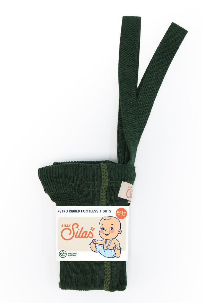SillySilas® | Leggings m/Seler - Dark Forest Green | Torgunns Barneklær AS