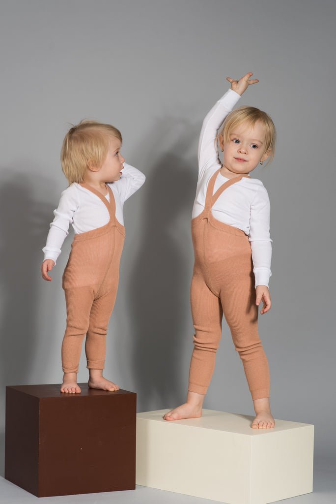 SillySilas® | Leggings m/Seler - Light Brown | Torgunns Barneklær AS