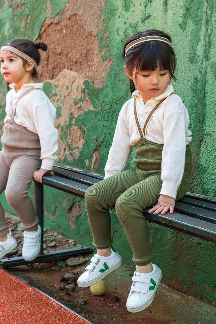 SillySilas® | Leggings m/Seler - Olived Striped | Torgunns Barneklær AS