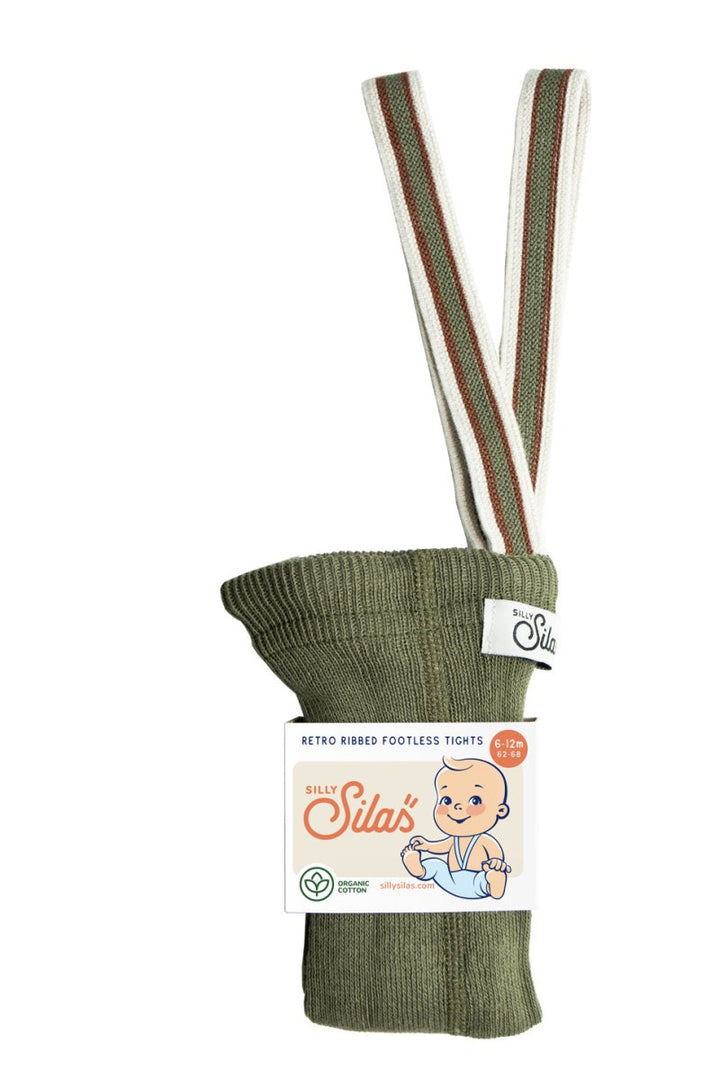 SillySilas® | Leggings m/Seler - Olived Striped | Torgunns Barneklær AS