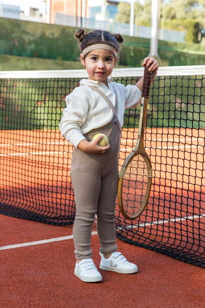 SillySilas® | Leggings m/Seler - Oyster Grey Striped | Torgunns Barneklær AS