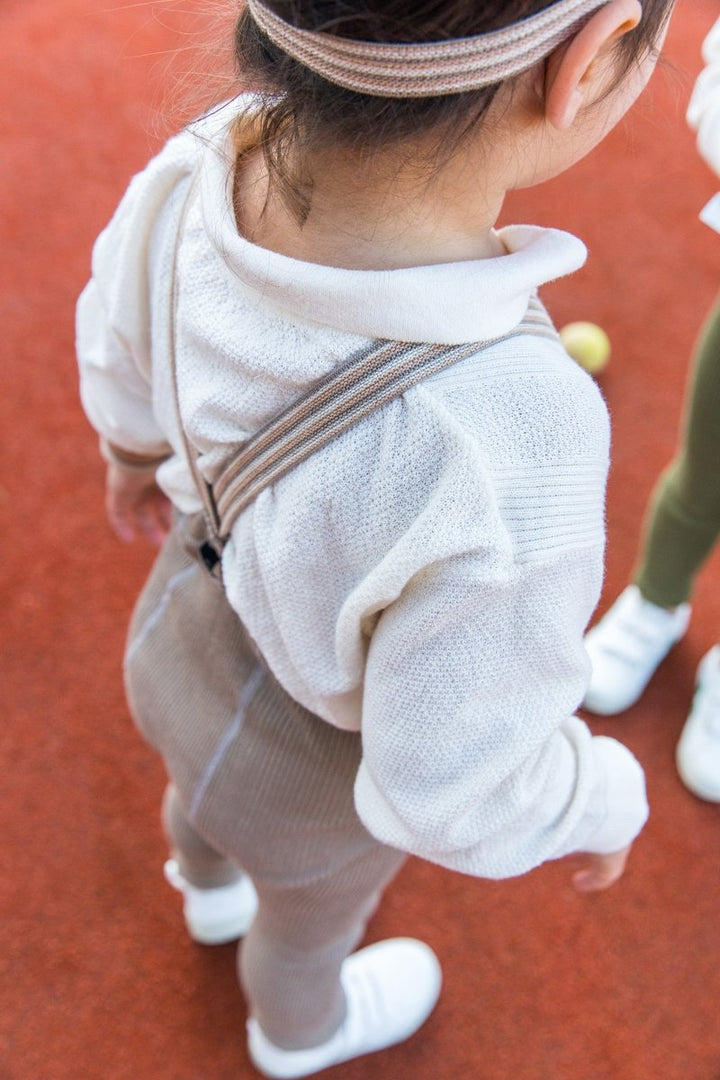 SillySilas® | Leggings m/Seler - Oyster Grey Striped | Torgunns Barneklær AS