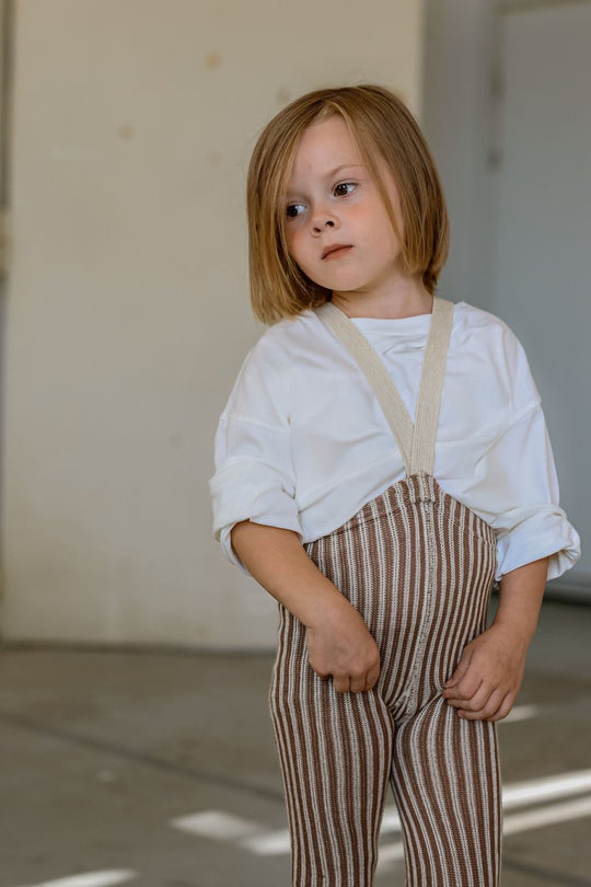 SillySilas® | Special Leggings m/seler - Granola x Cream Striped | Torgunns Barneklær AS