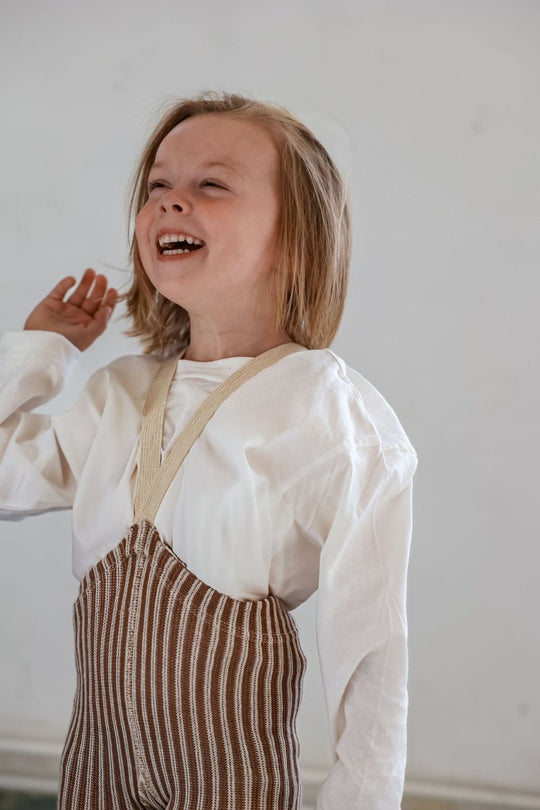 SillySilas® | Special Leggings m/seler - Granola x Cream Striped | Torgunns Barneklær AS