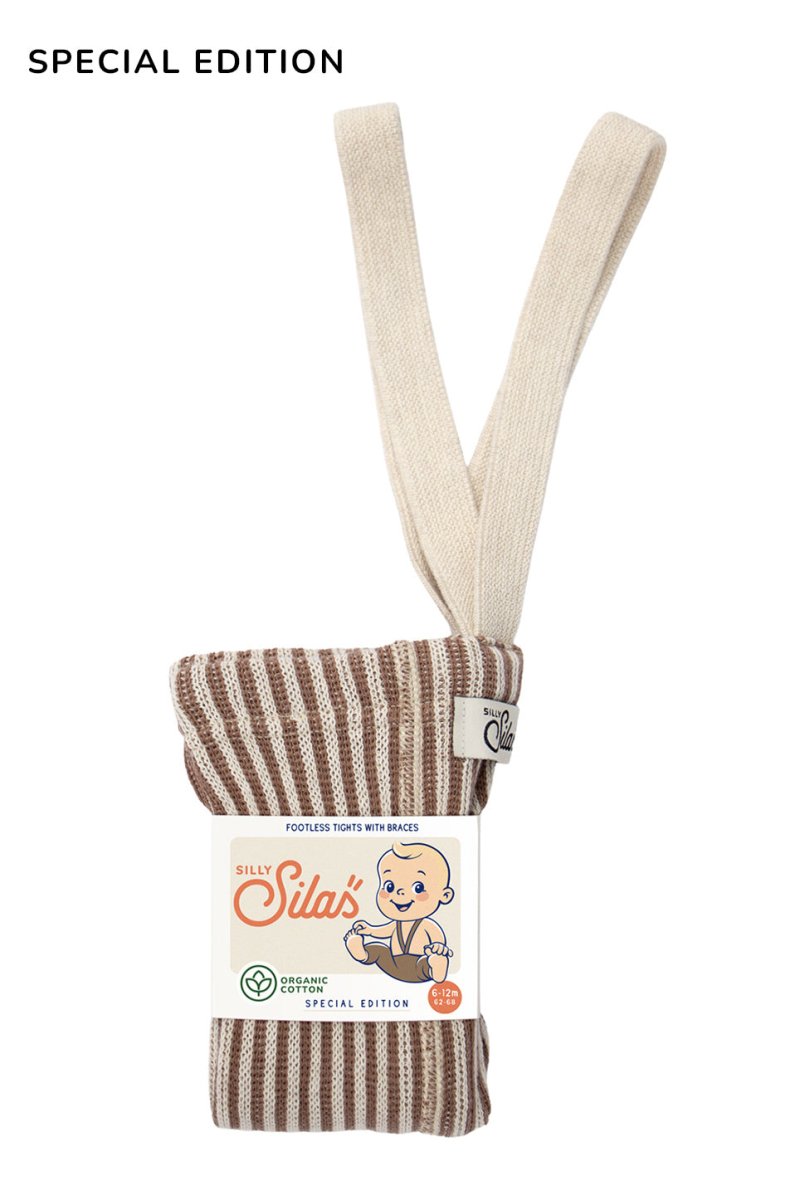SillySilas® | Special Leggings m/seler - Granola x Cream Striped | Torgunns Barneklær AS