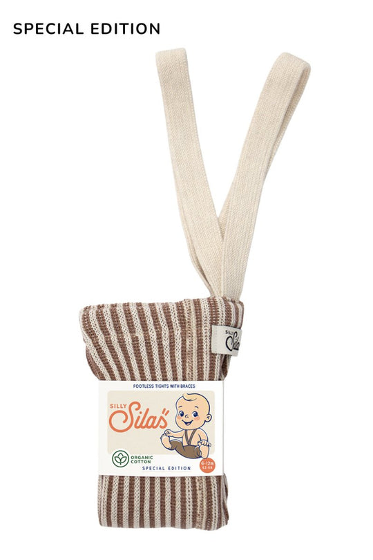 SillySilas® | Special Leggings m/seler - Granola x Cream Striped | Torgunns Barneklær AS