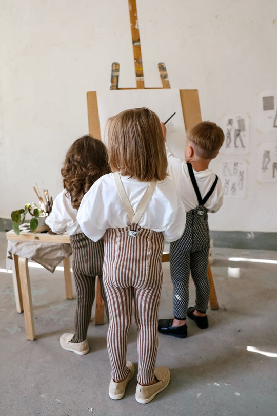 SillySilas® | Special Leggings m/seler - Granola x Cream Striped | Torgunns Barneklær AS