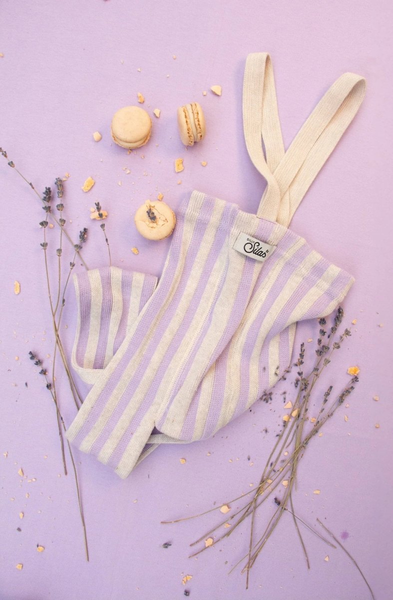 SillySilas® | Special Leggings m/seler - Lavender x Cream Striped | Torgunns Barneklær AS