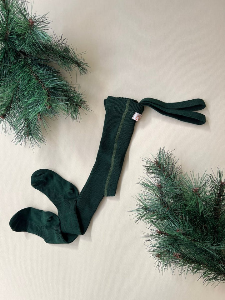 SillySilas® | strømpebukse med seler – Dark Forest Green | Torgunns Barneklær AS