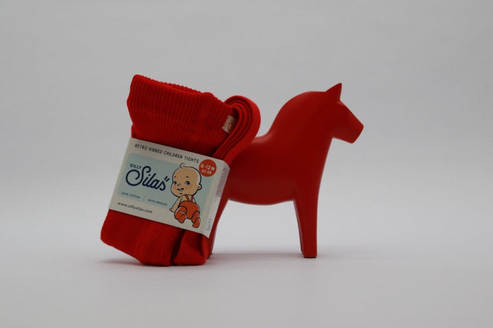 SillySilas® | strømpebukse med seler – Love Red | Torgunns Barneklær AS