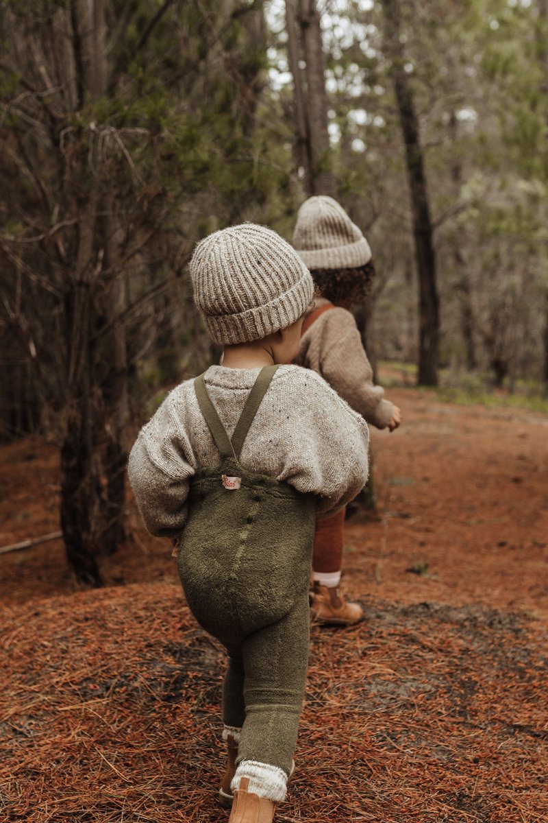 SillySilas® | Teddy Warmy Leggings m/seler - Olive | Torgunns Barneklær AS