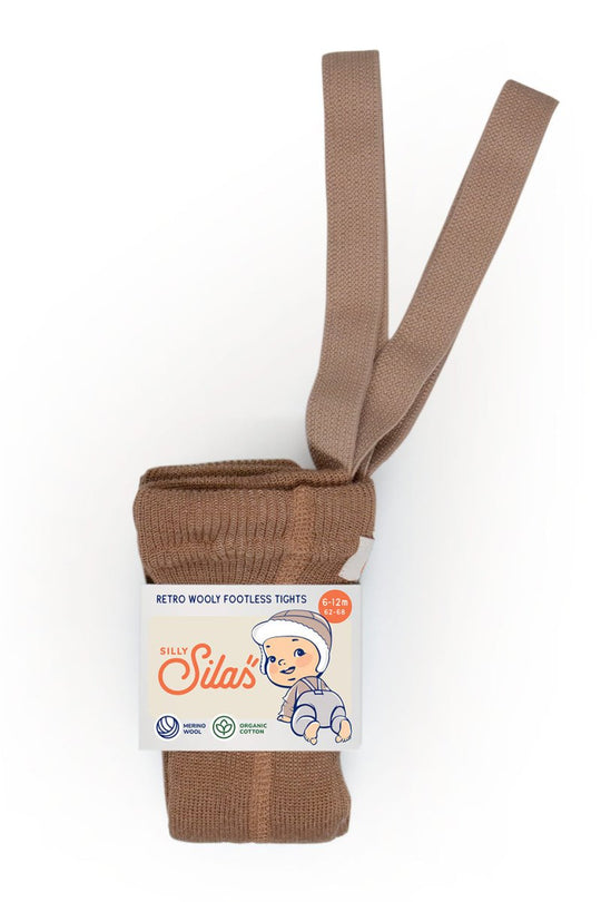 SillySilas® | Wooly Leggings m/seler - Cappuccino Brown | Torgunns Barneklær AS