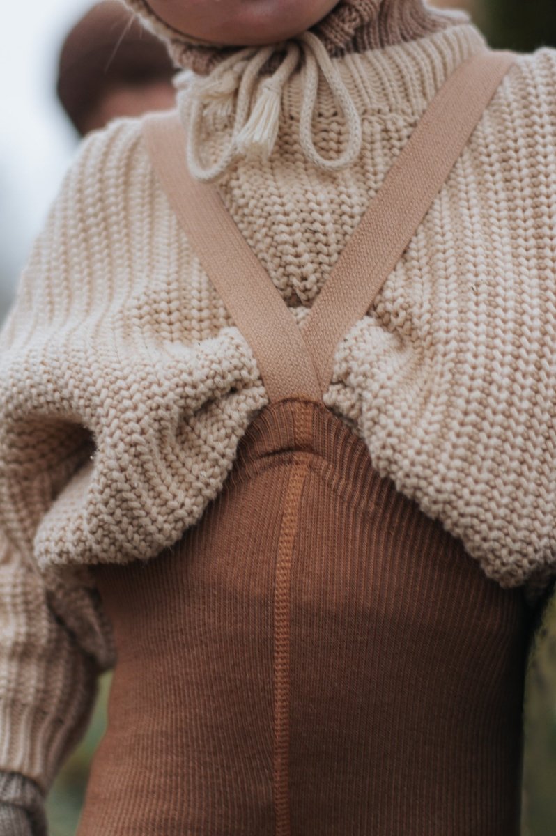 SillySilas® | Wooly Leggings m/seler - Cappuccino Brown | Torgunns Barneklær AS