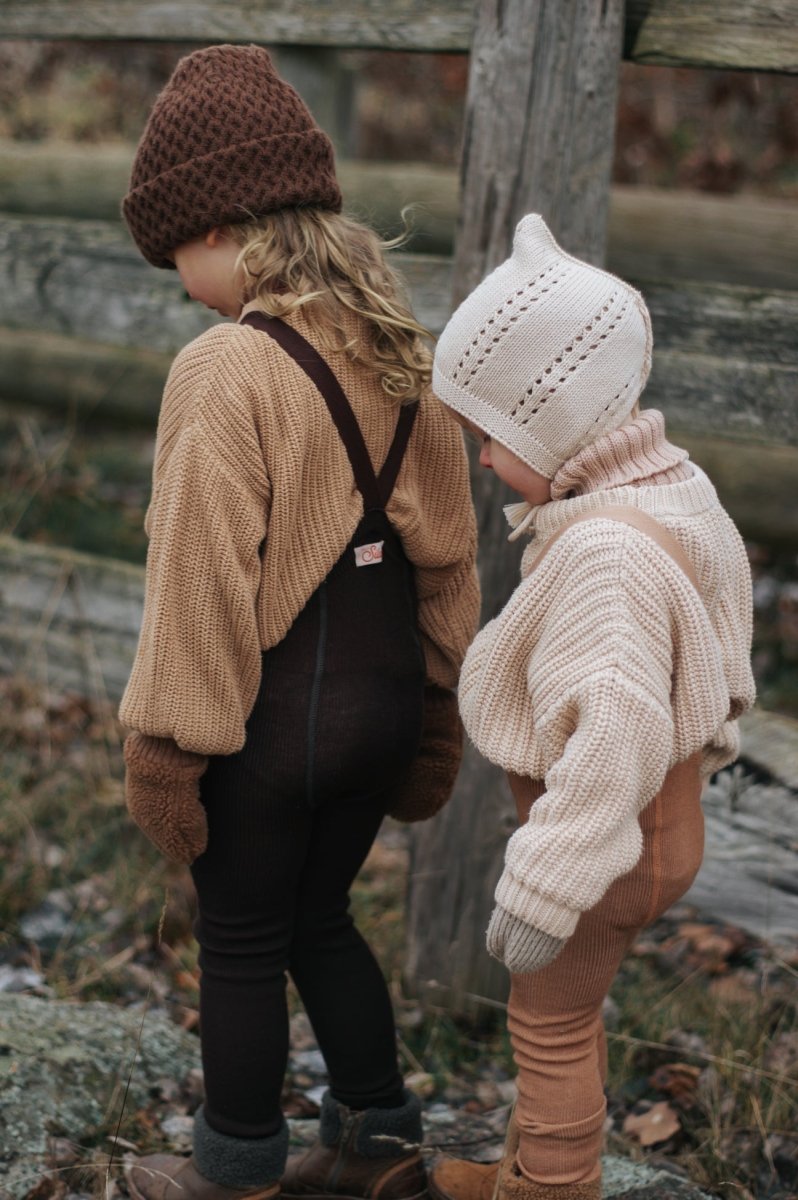 SillySilas® | Wooly Leggings m/seler - Espresso Brown | Torgunns Barneklær AS