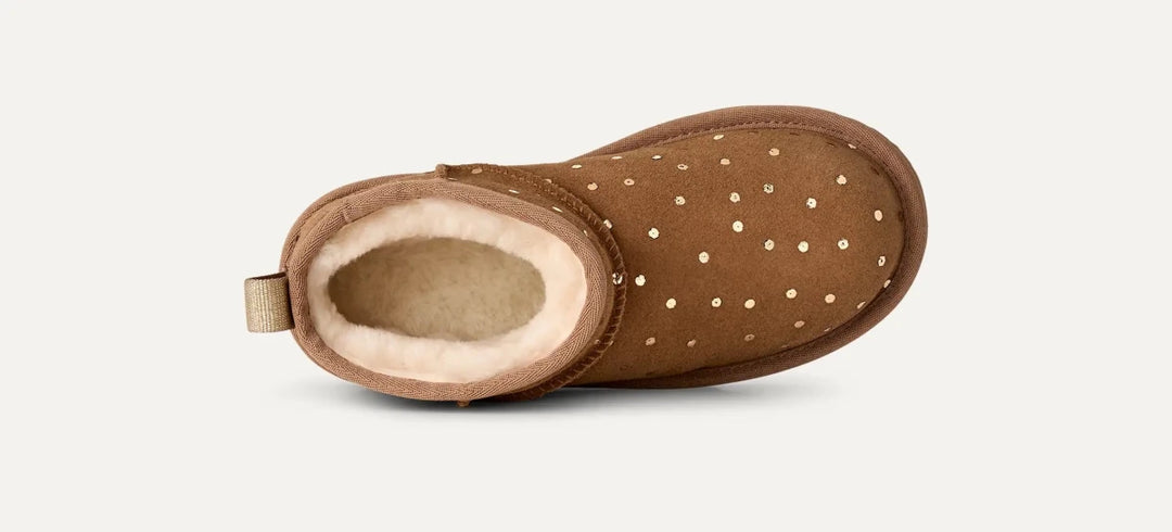 UGG Kids | Classic Ultra Mini Shiny Dots Barn – Chestnut | Torgunns Barneklær AS