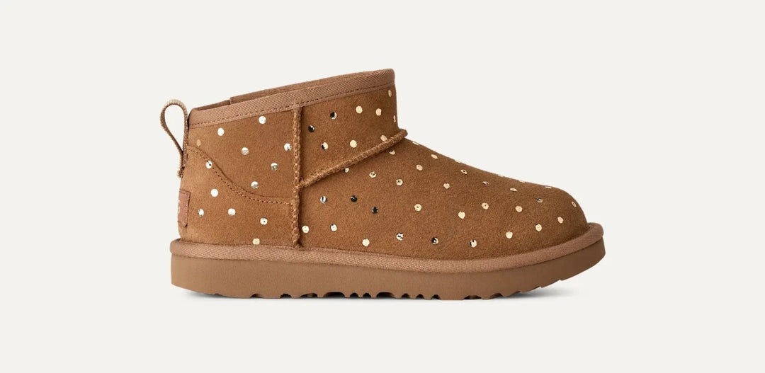 UGG Kids | Classic Ultra Mini Shiny Dots Barn – Chestnut | Torgunns Barneklær AS