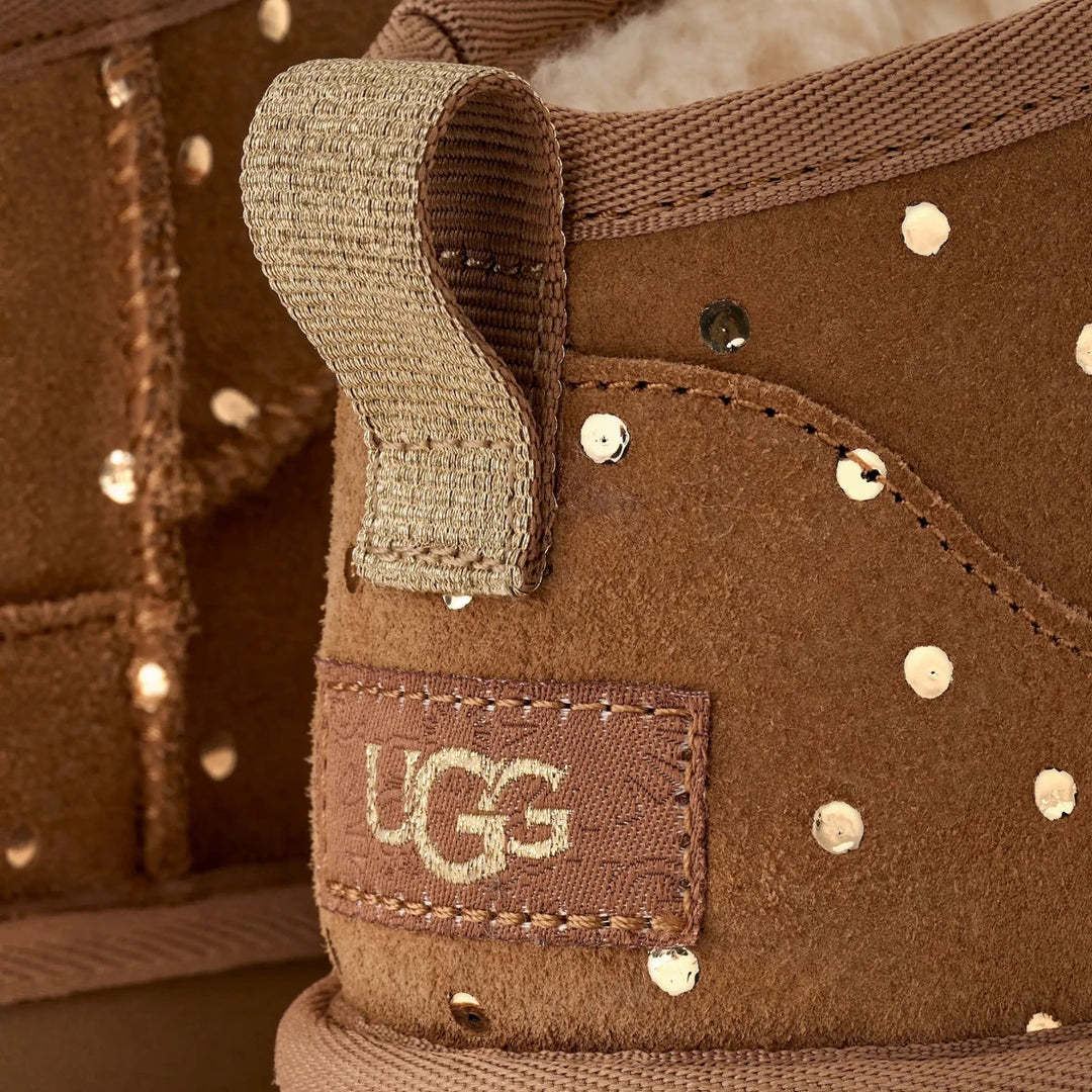 UGG Kids | Classic Ultra Mini Shiny Dots Barn – Chestnut | Torgunns Barneklær AS