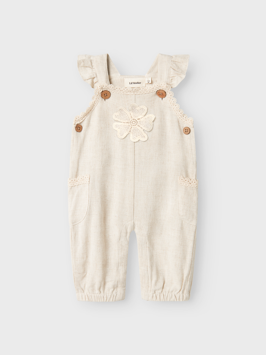 Lil' Atelier Baby FRIGG LOOSE OVERALL - Pumice Stone