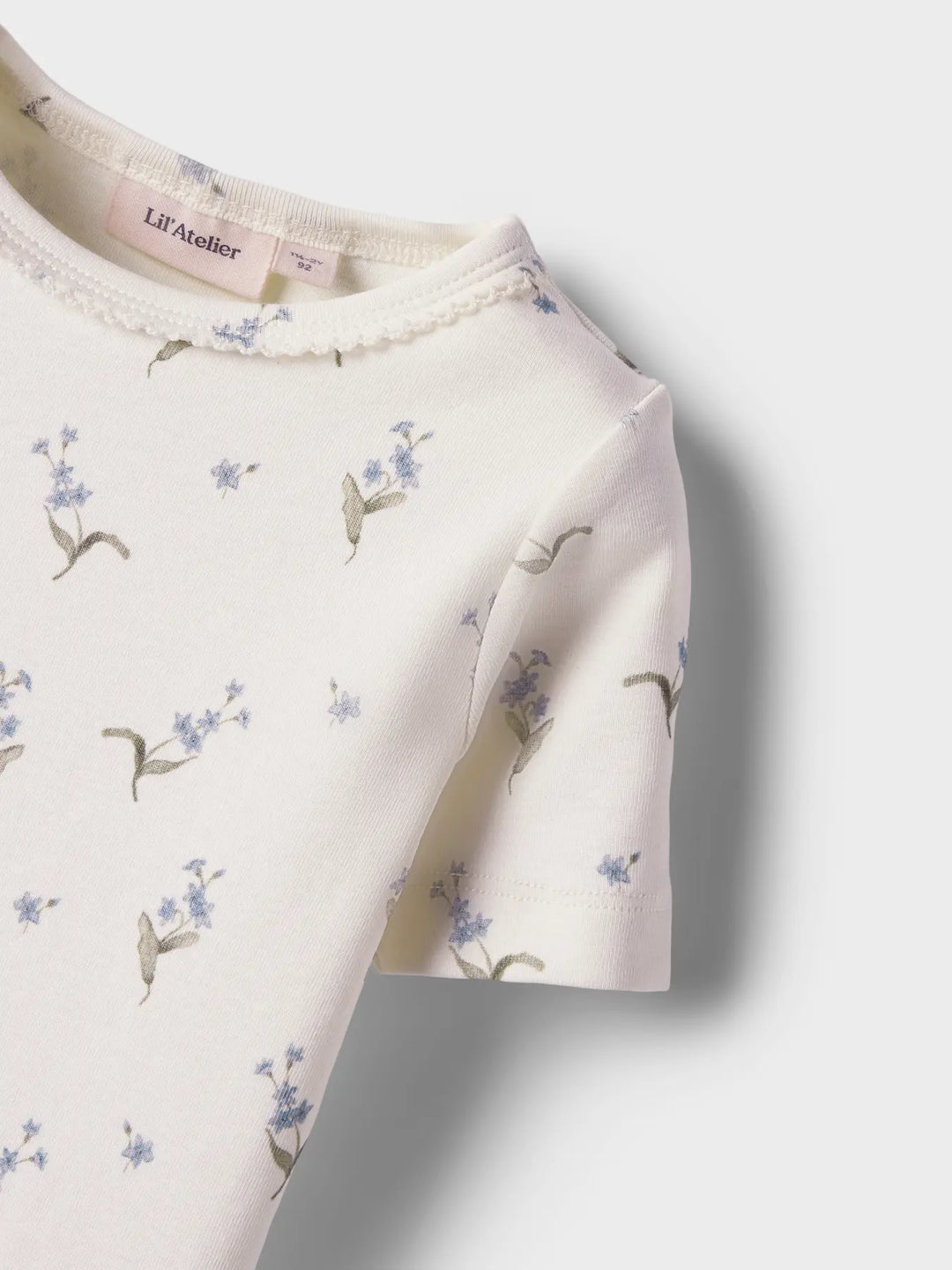 Lil' Atelier Mini GAYO SIG SS SLIM TOP - Coconut Milk | FORGET ME NOT - Torgunns Barneklær AS