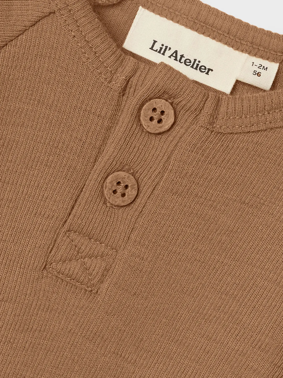 Lil' Atelier Baby NOEL NEB LS SLIM WOOL BODY - Tigers Eye - Torgunns Barneklær AS