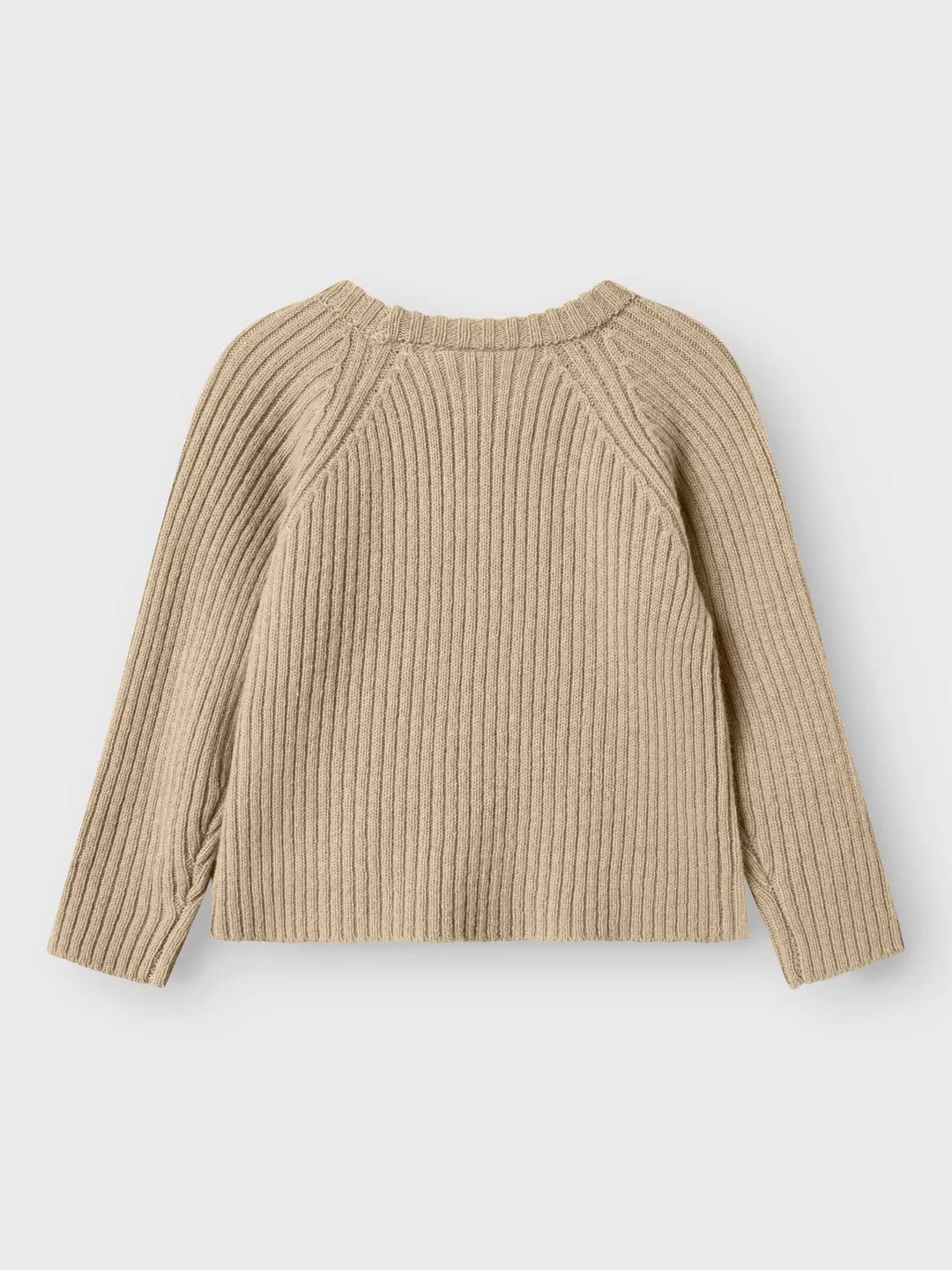Lil' Atelier Mini WOOL NALIO LS KNIT - Safari MELANGE - Torgunns Barneklær AS
