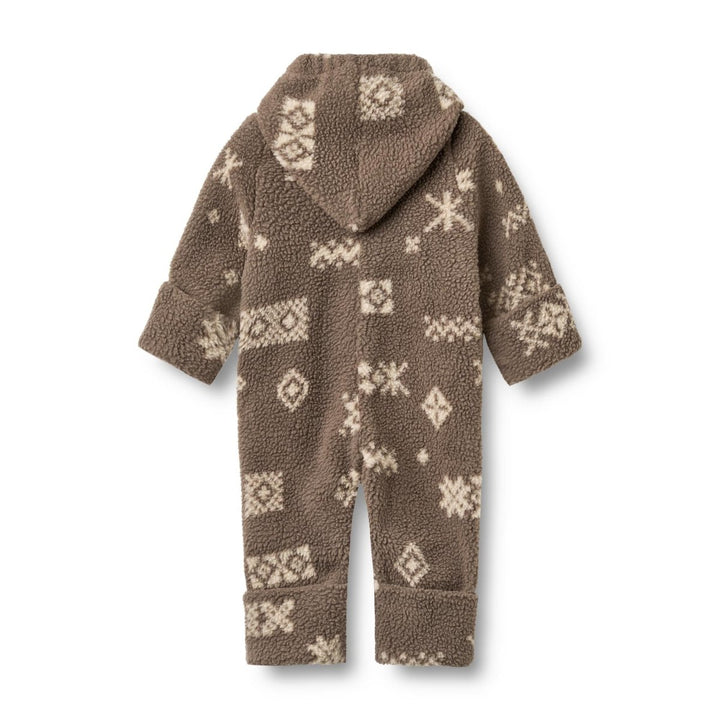 Wheat | Allo Fleecedress - Dry Wood Jacquard | Torgunns Barneklær AS